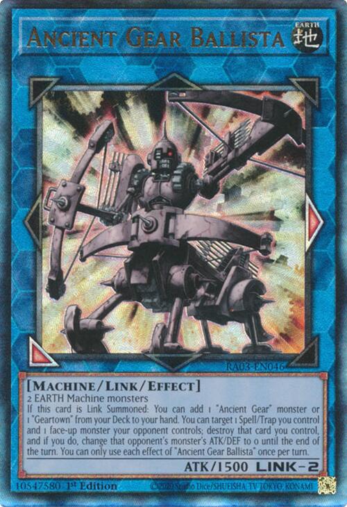 Ancient Gear Ballista (UTR) [RA03-EN046] Prismatic Ultimate Rare | Shuffle n Cut Hobbies & Games