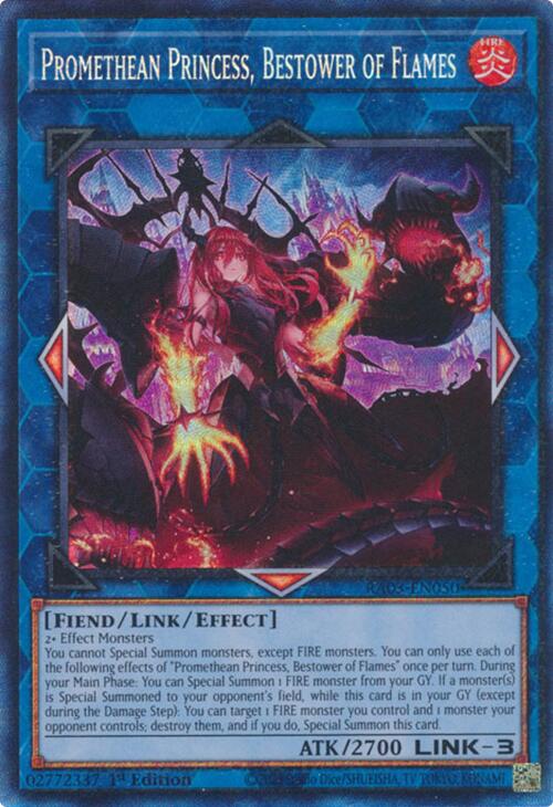 Promethean Princess, Bestower of Flames (CR) [RA03-EN050] Prismatic Collector's Rare | Shuffle n Cut Hobbies & Games