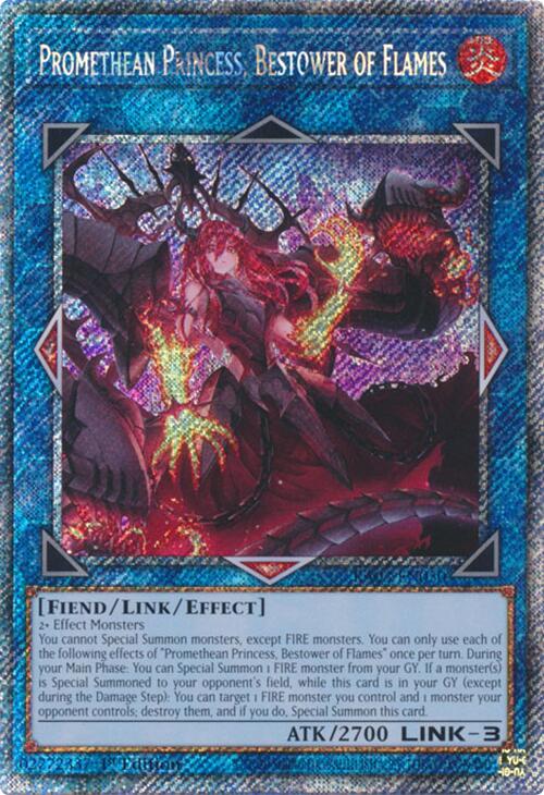 Promethean Princess, Bestower of Flames (Platinum Secret Rare) [RA03-EN050] Platinum Secret Rare | Shuffle n Cut Hobbies & Games