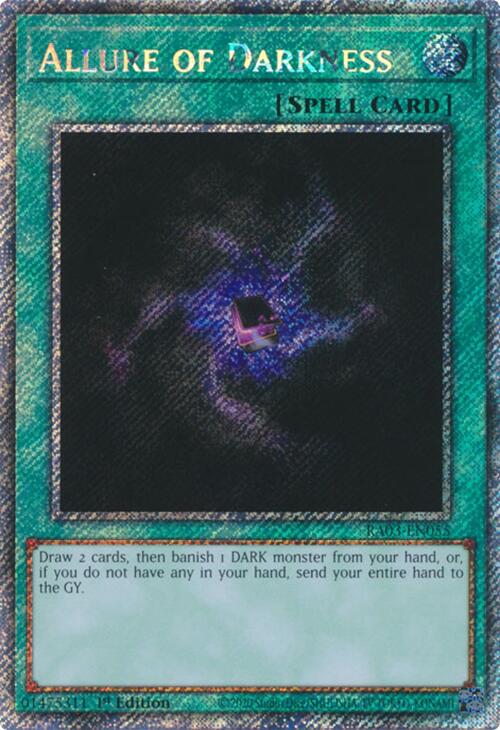 Allure of Darkness (Platinum Secret Rare) [RA03-EN055] Platinum Secret Rare | Shuffle n Cut Hobbies & Games