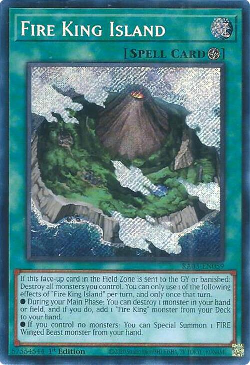 Fire King Island (Secret Rare) [RA03-EN059] Secret Rare | Shuffle n Cut Hobbies & Games