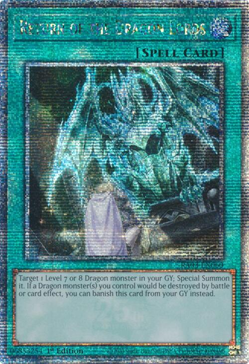 Return of the Dragon Lords (Quarter Century Secret Rare) [RA03-EN060] Quarter Century Secret Rare | Shuffle n Cut Hobbies & Games