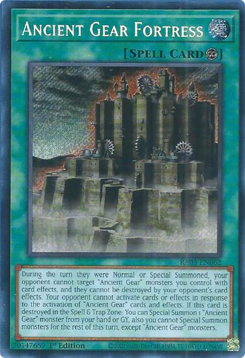 Ancient Gear Fortress (Secret Rare) [RA03-EN062] Secret Rare | Shuffle n Cut Hobbies & Games