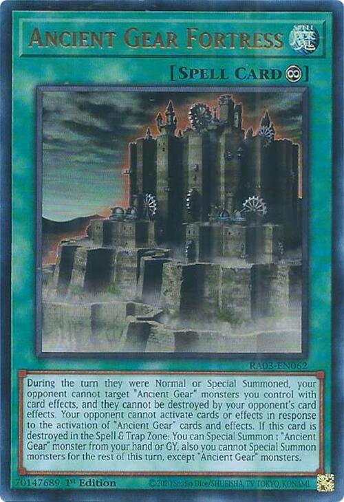 Ancient Gear Fortress (UR) [RA03-EN062] Ultra Rare | Shuffle n Cut Hobbies & Games