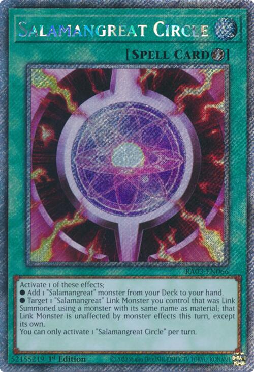 Salamangreat Circle (Platinum Secret Rare) [RA03-EN066] Platinum Secret Rare | Shuffle n Cut Hobbies & Games