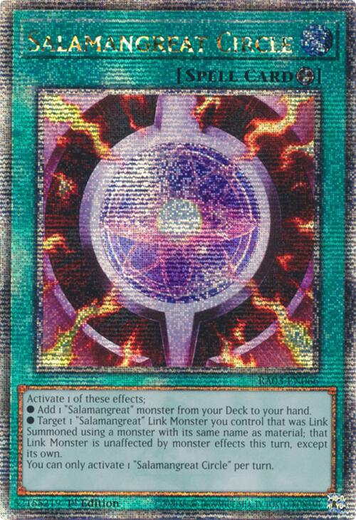 Salamangreat Circle (Quarter Century Secret Rare) [RA03-EN066] Quarter Century Secret Rare | Shuffle n Cut Hobbies & Games