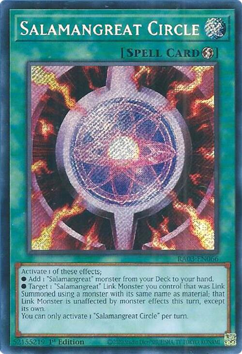 Salamangreat Circle (Secret Rare) [RA03-EN066] Secret Rare | Shuffle n Cut Hobbies & Games