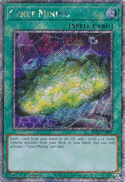 Cynet Mining (Platinum Secret Rare) [RA03-EN067] Platinum Secret Rare | Shuffle n Cut Hobbies & Games