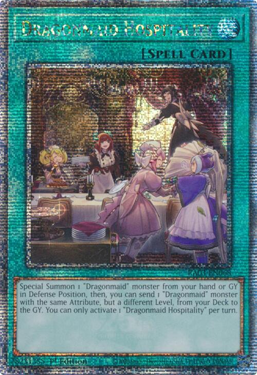 Dragonmaid Hospitality (Quarter Century Secret Rare) [RA03-EN068] Quarter Century Secret Rare | Shuffle n Cut Hobbies & Games