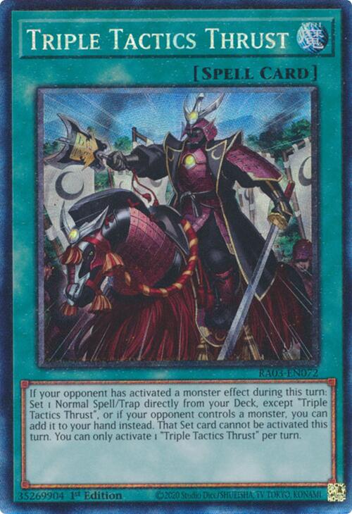 Triple Tactics Thrust (CR) [RA03-EN072] Prismatic Collector's Rare | Shuffle n Cut Hobbies & Games