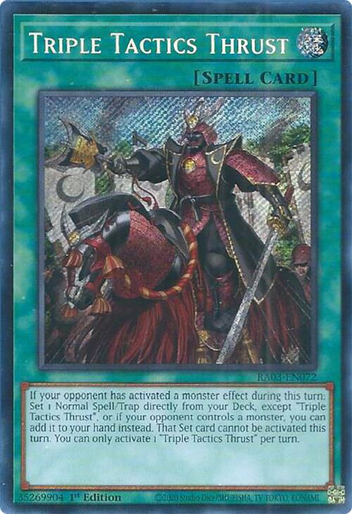 Triple Tactics Thrust (Secret Rare) [RA03-EN072] Secret Rare | Shuffle n Cut Hobbies & Games