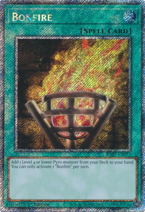 Bonfire (Platinum Secret Rare) [RA03-EN073] Platinum Secret Rare | Shuffle n Cut Hobbies & Games