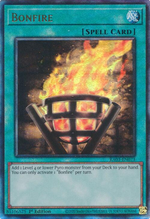 Bonfire (UTR) [RA03-EN073] Prismatic Ultimate Rare | Shuffle n Cut Hobbies & Games