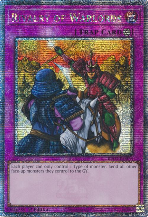 Rivalry of Warlords (Quarter Century Secret Rare) [RA03-EN075] Quarter Century Secret Rare | Shuffle n Cut Hobbies & Games