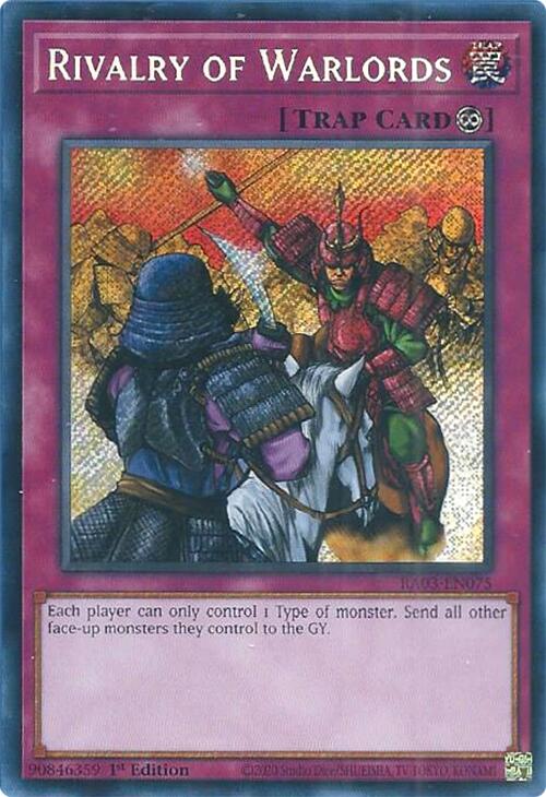 Rivalry of Warlords (Secret Rare) [RA03-EN075] Secret Rare | Shuffle n Cut Hobbies & Games