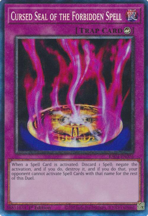 Cursed Seal of the Forbidden Spell (CR) [RA03-EN076] Prismatic Collector's Rare | Shuffle n Cut Hobbies & Games