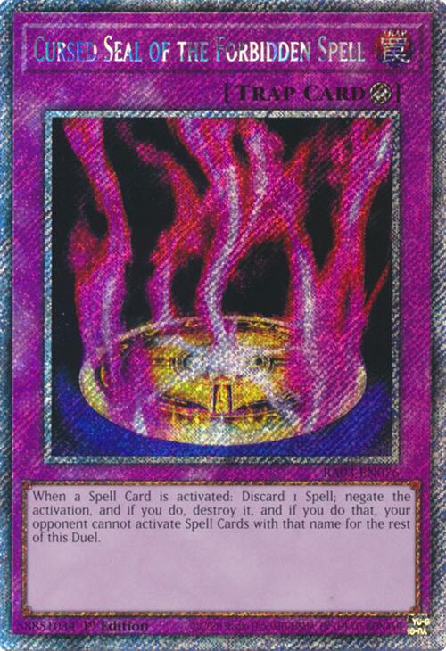 Cursed Seal of the Forbidden Spell (Platinum Secret Rare) [RA03-EN076] Platinum Secret Rare | Shuffle n Cut Hobbies & Games