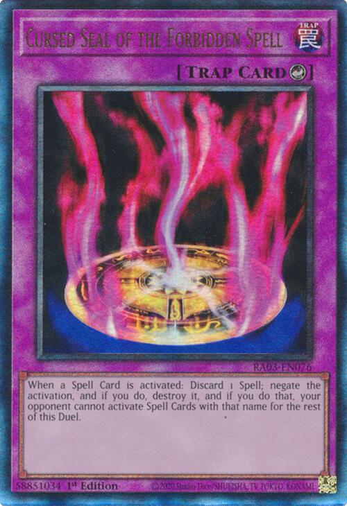 Cursed Seal of the Forbidden Spell (UTR) [RA03-EN076] Prismatic Ultimate Rare | Shuffle n Cut Hobbies & Games