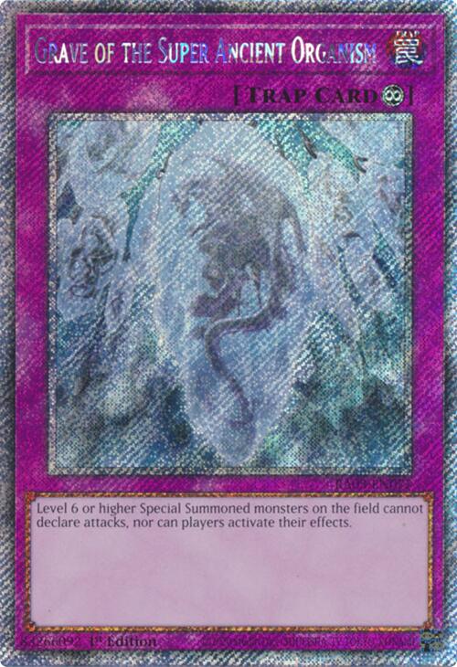 Grave of the Super Ancient Organism (Platinum Secret Rare) [RA03-EN077] Platinum Secret Rare | Shuffle n Cut Hobbies & Games