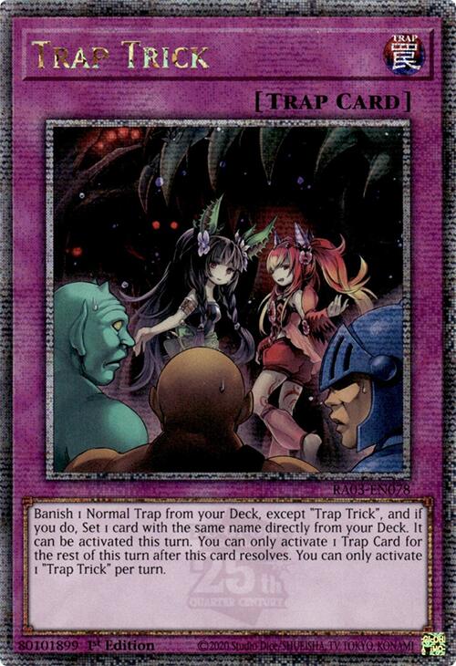 Trap Trick (Quarter Century Secret Rare) [RA03-EN078] Quarter Century Secret Rare | Shuffle n Cut Hobbies & Games