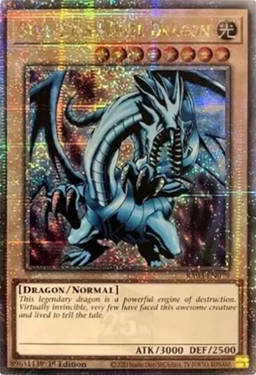 Blue-Eyes White Dragon (Quarter Century Secret Rare) [RA03-EN079] Quarter Century Secret Rare | Shuffle n Cut Hobbies & Games