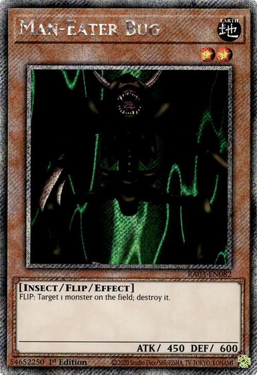 Man-Eater Bug (Platinum Secret Rare) [RA03-EN082] Platinum Secret Rare | Shuffle n Cut Hobbies & Games