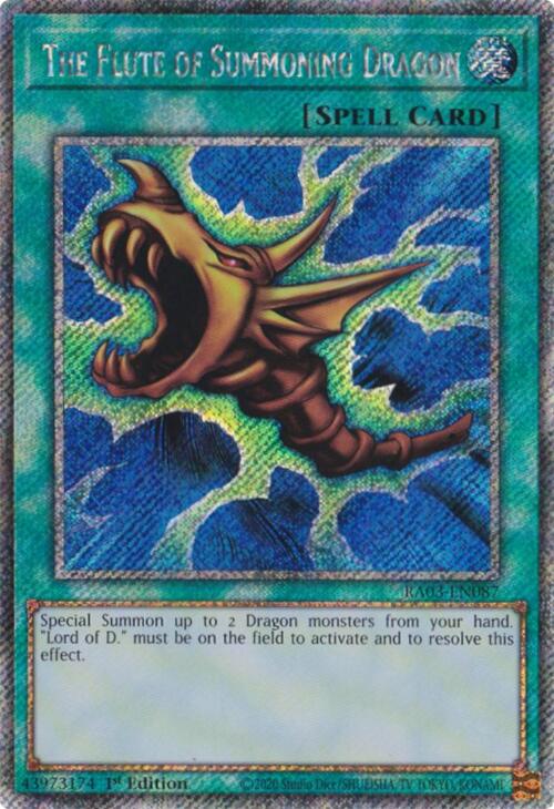 The Flute of Summoning Dragon (Platinum Secret Rare) [RA03-EN087] Platinum Secret Rare | Shuffle n Cut Hobbies & Games