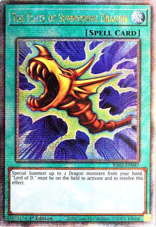 The Flute of Summoning Dragon (Quarter Century Secret Rare) [RA03-EN087] Quarter Century Secret Rare | Shuffle n Cut Hobbies & Games