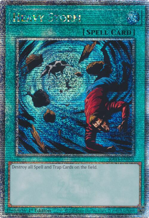 Heavy Storm (Quarter Century Secret Rare) [RA03-EN092] Quarter Century Secret Rare | Shuffle n Cut Hobbies & Games