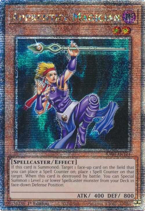 Apprentice Magician (Quarter Century Secret Rare) [RA03-EN124] Quarter Century Secret Rare | Shuffle n Cut Hobbies & Games