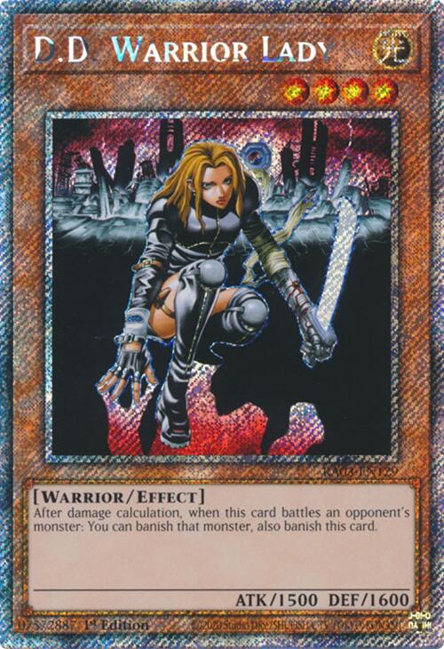 D.D. Warrior Lady (Platinum Secret Rare) [RA03-EN129] Platinum Secret Rare | Shuffle n Cut Hobbies & Games