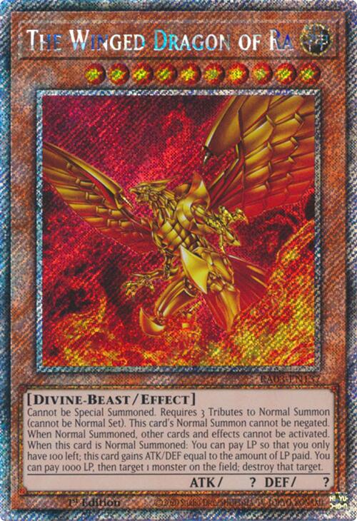 The Winged Dragon of Ra (Platinum Secret Rare) [RA03-EN137] Platinum Secret Rare | Shuffle n Cut Hobbies & Games