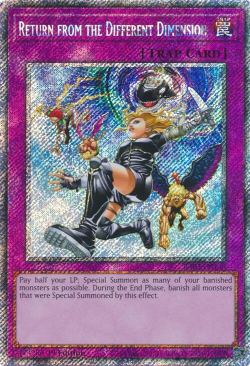 Return from the Different Dimension (Platinum Secret Rare) [RA03-EN140] Platinum Secret Rare | Shuffle n Cut Hobbies & Games