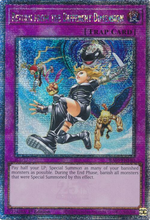 Return from the Different Dimension (Quarter Century Secret Rare) [RA03-EN140] Quarter Century Secret Rare | Shuffle n Cut Hobbies & Games