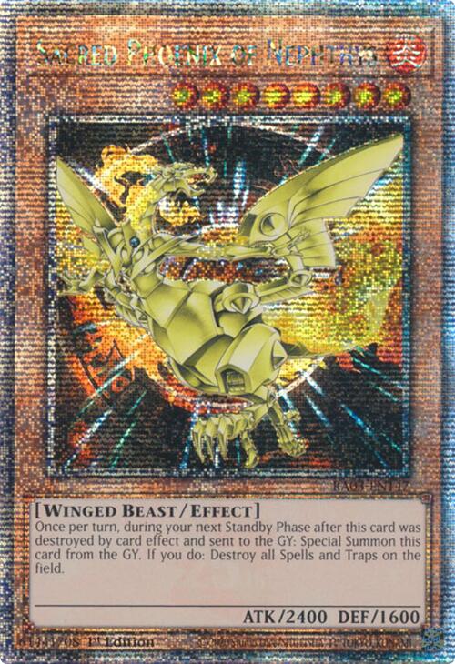 Sacred Phoenix of Nephthys (Quarter Century Secret Rare) [RA03-EN147] Quarter Century Secret Rare | Shuffle n Cut Hobbies & Games