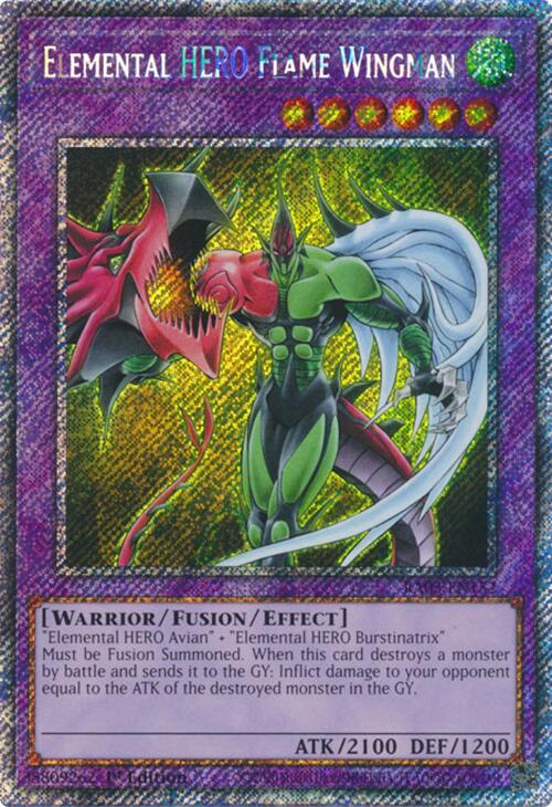 Elemental HERO Flame Wingman (Platinum Secret Rare) [RA03-EN152] Platinum Secret Rare | Shuffle n Cut Hobbies & Games