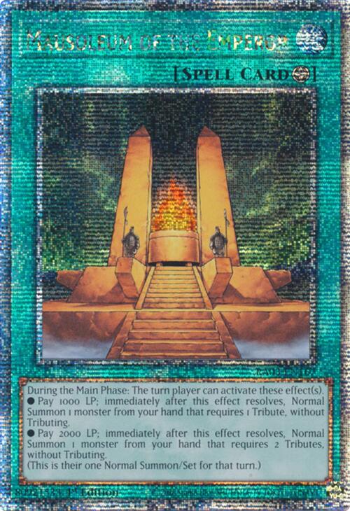 Mausoleum of the Emperor (Quarter Century Secret Rare) [RA03-EN167] Quarter Century Secret Rare | Shuffle n Cut Hobbies & Games