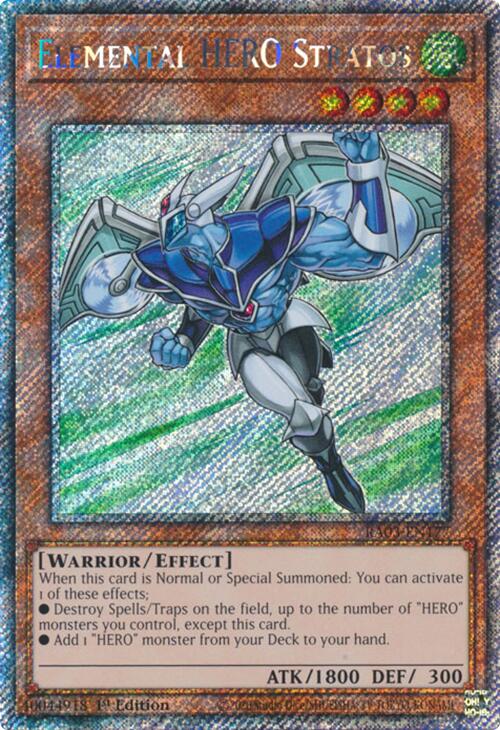 Elemental HERO Stratos (Platinum Secret Rare) [RA03-EN177] Platinum Secret Rare | Shuffle n Cut Hobbies & Games