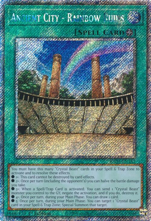 Ancient City - Rainbow Ruins (Platinum Secret Rare) [RA03-EN181] Platinum Secret Rare | Shuffle n Cut Hobbies & Games