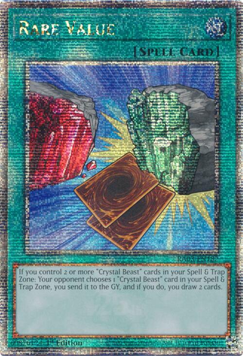 Rare Value (Quarter Century Secret Rare) [RA03-EN182] Quarter Century Secret Rare | Shuffle n Cut Hobbies & Games