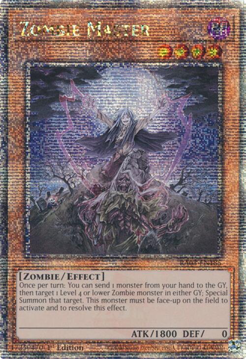 Zombie Master (Quarter Century Secret Rare) [RA03-EN185] Quarter Century Secret Rare | Shuffle n Cut Hobbies & Games