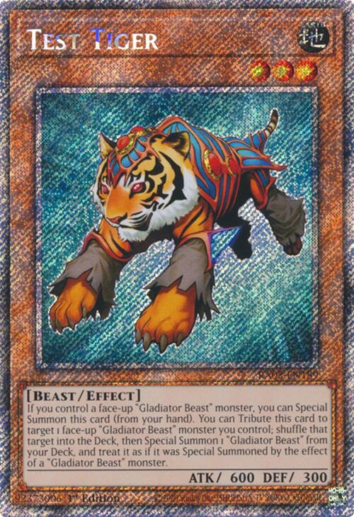 Test Tiger (Platinum Secret Rare) [RA03-EN189] Platinum Secret Rare | Shuffle n Cut Hobbies & Games