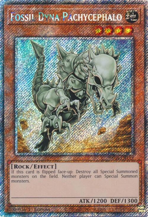 Fossil Dyna Pachycephalo (Platinum Secret Rare) [RA03-EN195] Platinum Secret Rare | Shuffle n Cut Hobbies & Games