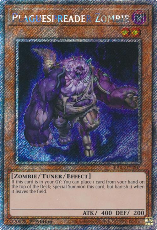 Plaguespreader Zombie (Platinum Secret Rare) [RA03-EN207] Platinum Secret Rare | Shuffle n Cut Hobbies & Games