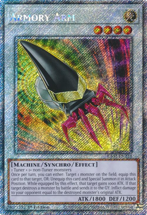 Armory Arm (Platinum Secret Rare) [RA03-EN213] Platinum Secret Rare | Shuffle n Cut Hobbies & Games