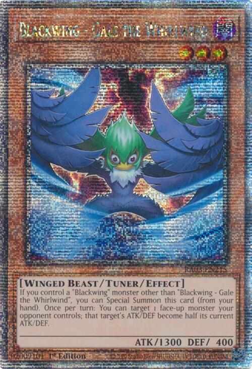 Blackwing - Gale the Whirlwind (Quarter Century Secret Rare) [RA03-EN215] Quarter Century Secret Rare | Shuffle n Cut Hobbies & Games