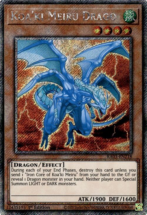 Koa'ki Meiru Drago (Platinum Secret Rare) [RA03-EN218] Platinum Secret Rare | Shuffle n Cut Hobbies & Games