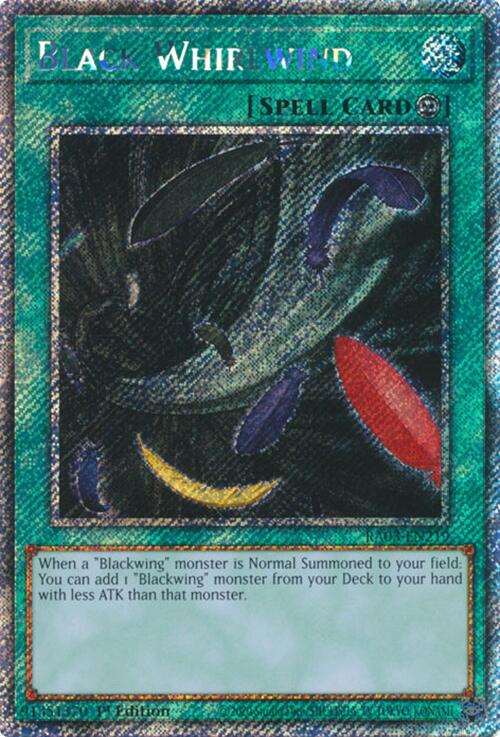 Black Whirlwind (Platinum Secret Rare) [RA03-EN219] Platinum Secret Rare | Shuffle n Cut Hobbies & Games