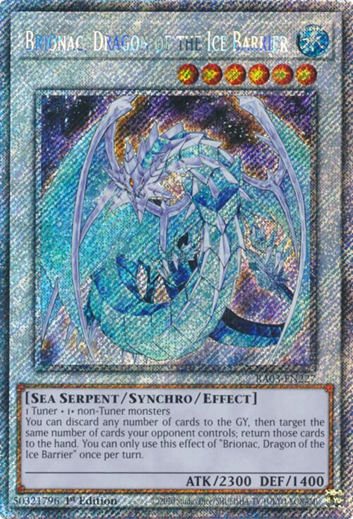 Brionac, Dragon of the Ice Barrier (Platinum Secret Rare) [RA03-EN227] Platinum Secret Rare | Shuffle n Cut Hobbies & Games