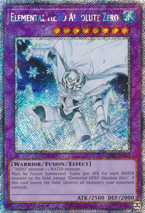 Elemental HERO Absolute Zero (Platinum Secret Rare) [RA03-EN231] Platinum Secret Rare | Shuffle n Cut Hobbies & Games